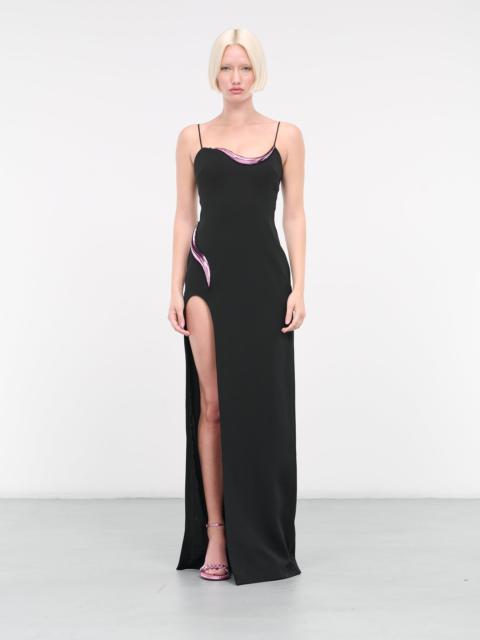 David Koma Metallic Tube Open-Leg Gown