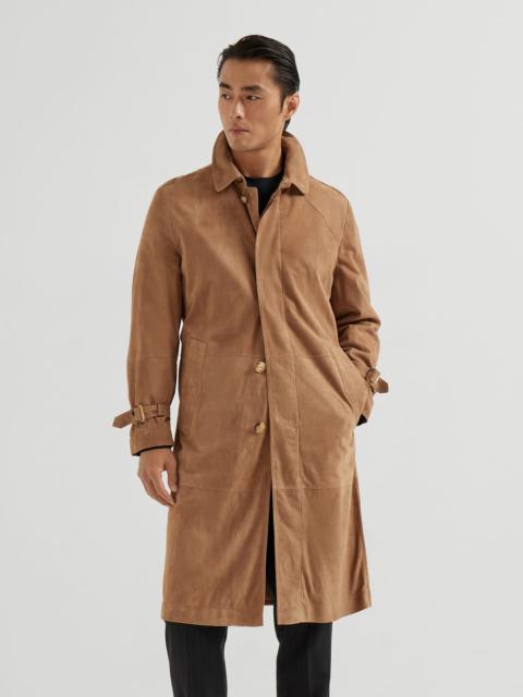 Brunello Cucinelli Suede unlined trench
