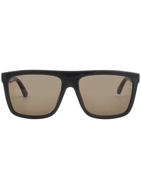 GUCCI Open Box - Gucci Brown Browline Men's Sunglasses GG0748S 002 59