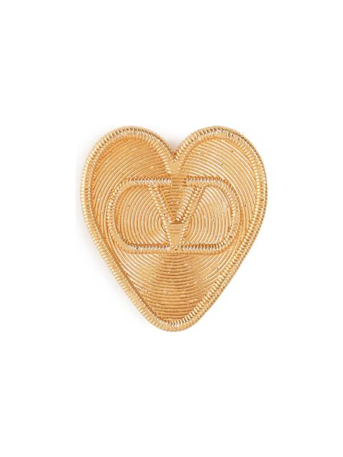 Small Metal Brooch With Logo