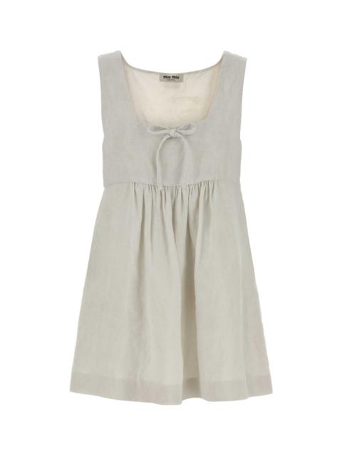 Miu Miu Miu Miu Women Light Green Linen Mini Dress