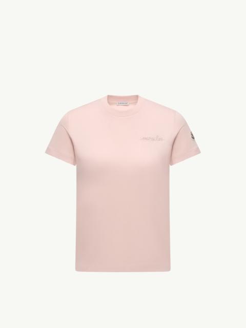 Moncler Beaded Logo Cotton T-Shirt