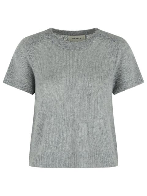 LISA YANG Lisa Yang 'Siona' Light Grey Cashmere And Silk T-Shirt Women