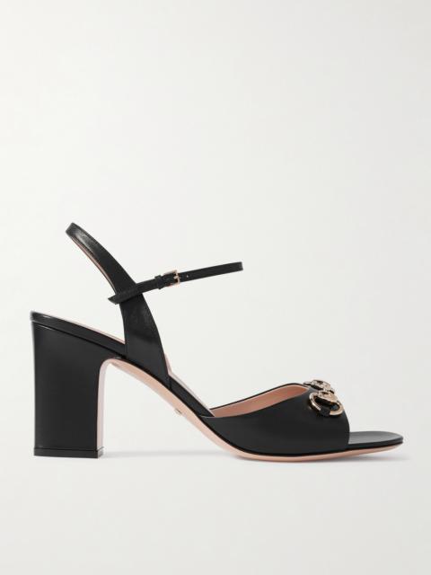 GUCCI Lady Horsebit-detailed Leather Sandals