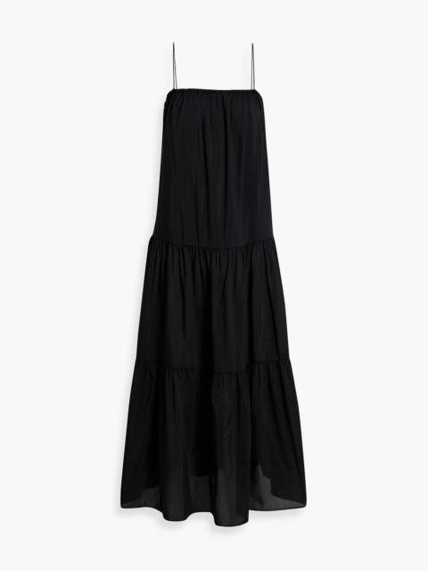 MATTEAU Tiered cotton and silk-blend maxi dress