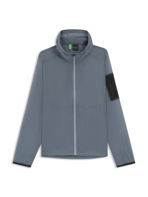 BOSS PACKABLE WATER-REPELLENT JACKET IN LIGHTWEIGHT RIPSTOP FABRIC