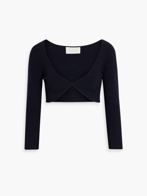 Other Designers Cropped ribbed-knit top