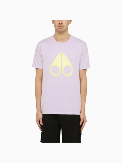 MOOSE KNUCKLES Moose Knuckles Orchid-Coloured Cotton T-Shirt With Logo Print Men