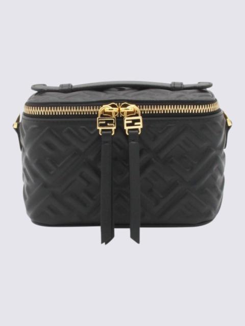 FENDI Fendi Black Leather Vanity Top Handle Bag