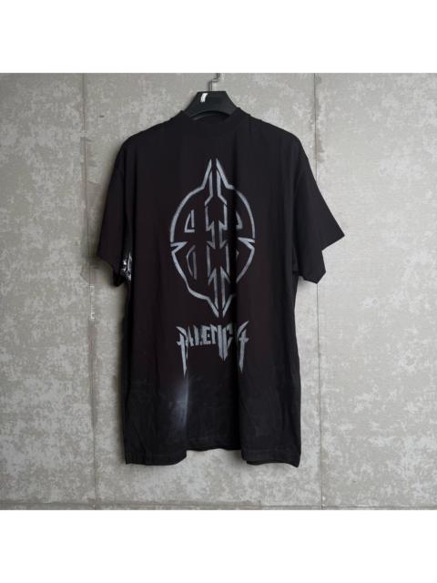 BALENCIAGA Balenciaga Distressed Print T-Shirt