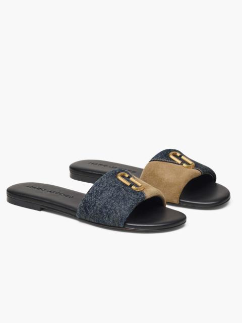 Marc Jacobs THE DENIM SUEDE SNAPSHOT SLIDE