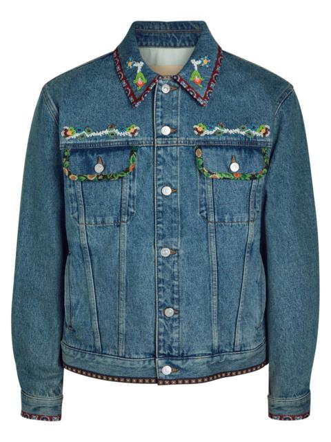 Valentino Valentino Garavani Beaded Denim Jacket