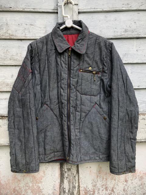 Other Designers Archival Clothing - X-Rated Wear Reversible Denim Nylon Padded Quilted Jacket