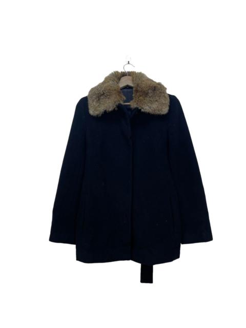 Japanese Brand Ined Yohji Yamamoto Detachble Fur Jacket