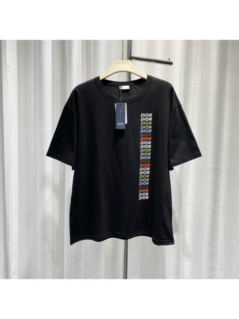 Dior Dior 2024 Print Logo Cotton Black Short Sleeve T-Shirt