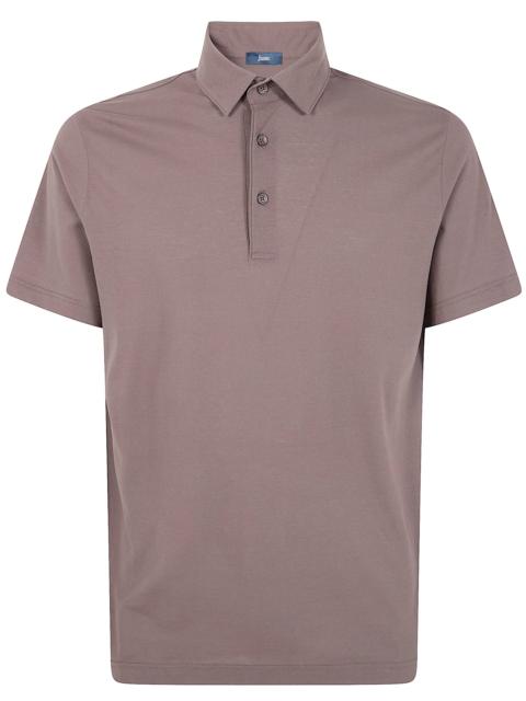 Herno Jersey Voile Crepe Short Sleeves Polo Shirt