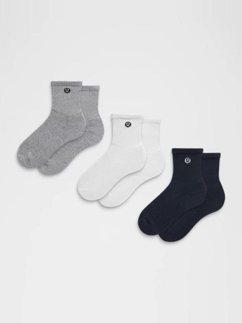 lululemon Unisex Daily Essential Quarter Socks *3 Pack