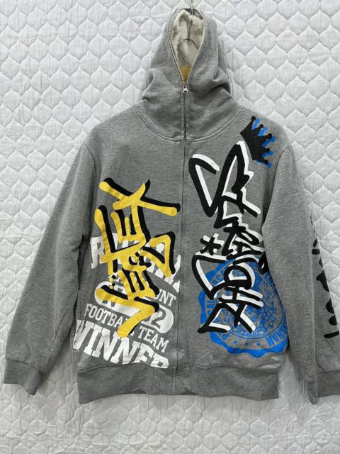 Japanese Brand - (BB). LOCK HEAVEN HYPEBEAST FULLPRINT HOODIE SWEATER