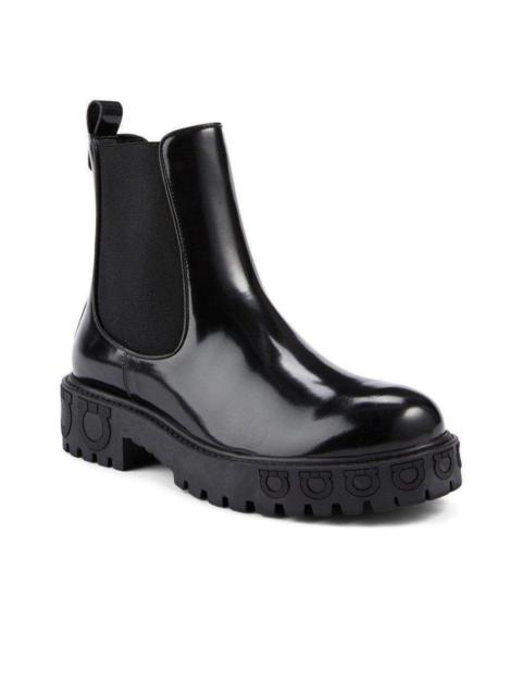 FERRAGAMO Varsi Leather Gancini-Sole Chelsea Boots