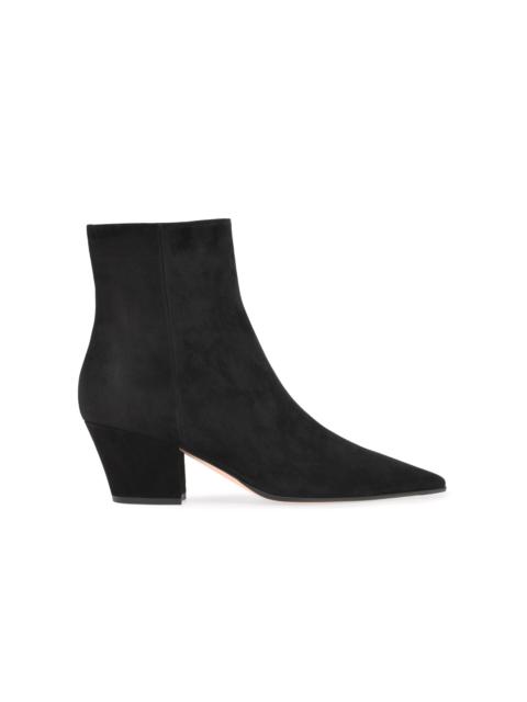 Gianvito Rossi Keinna Suede Western Ankle Boots black