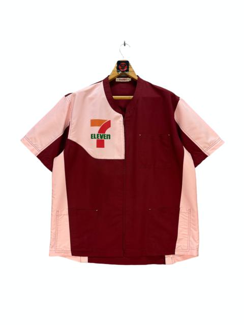 Other Designers Vintage - 7 ELEVEN MAROON SHORT SLEEVE UNIFORM JACKET #7548-152