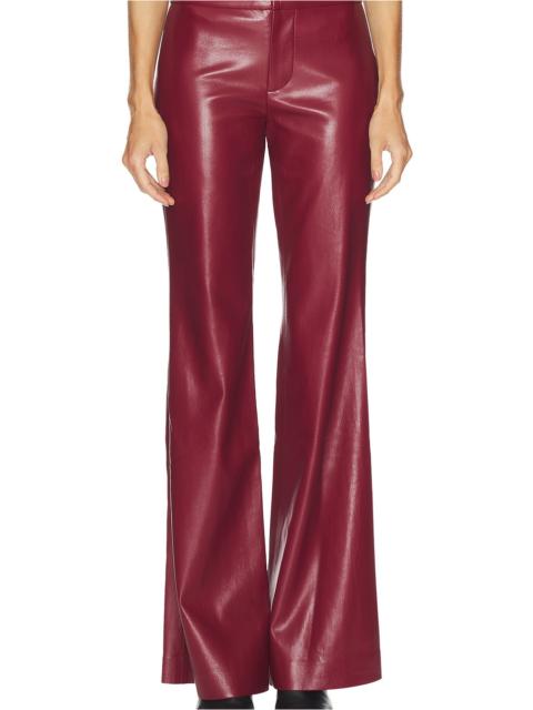Alice + Olivia Andrew Vegan Leather Midrise Bootcut Slim Pant