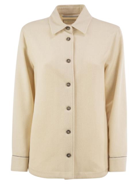 PESERICO Peserico Women Virgin Wool Overshirt With Cashmere And Metallic Yarn