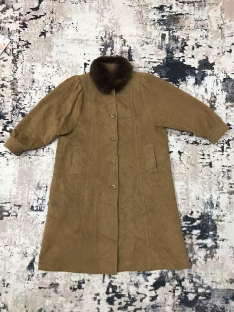 NINA RICCI Nina Ricci Paris Fur Wool Long Coat Jacket