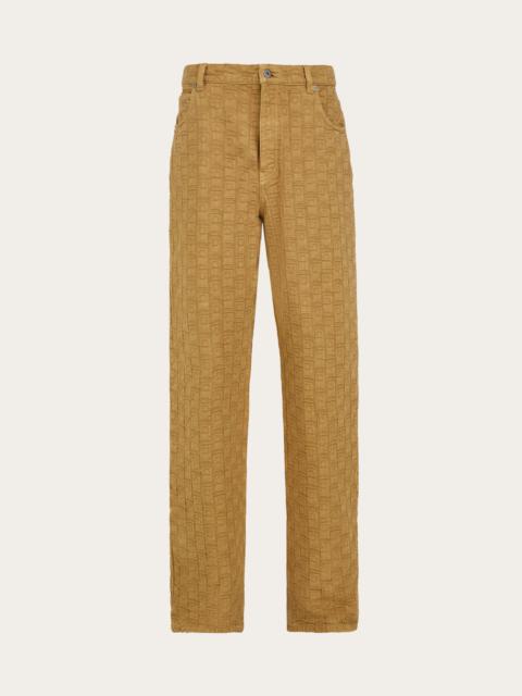 Ferragamo Monogram five pocket trousers