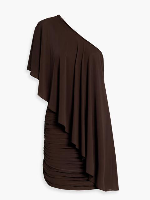 RONNY KOBO Stella one-shoulder draped stretch-jersey mini dress