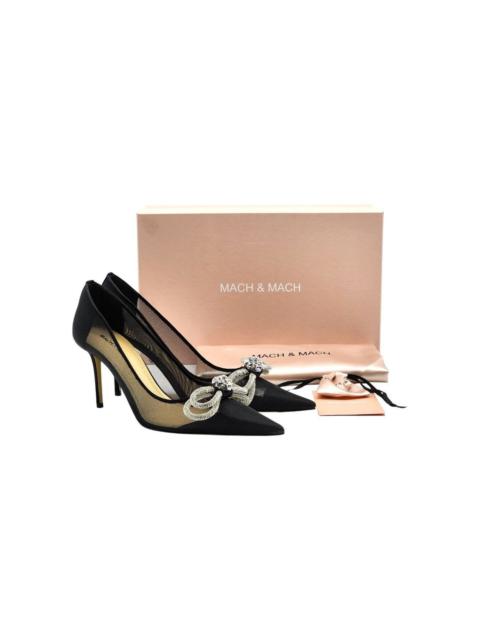 MACH & MACH Double Bow Crystal-Embellished Heels EU 39.5 US 9 - $1195