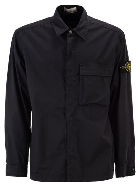 Stone Island Stone Island Men Comfort Fit Overshirt With Press Studs