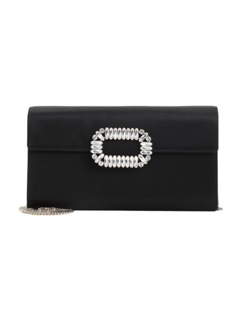 Roger Vivier Envelope Flap Sexy Choc Buckle Clutch