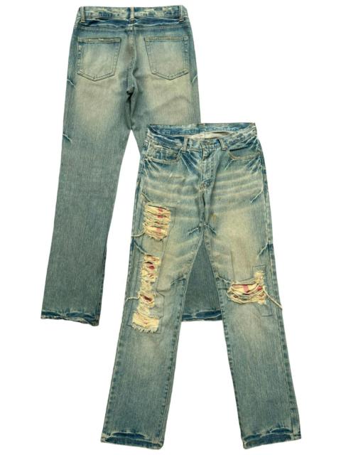 Other Designers Japanese Brand - Japanese Distressed Patchwork Mudwash Denim Jeans 32x32