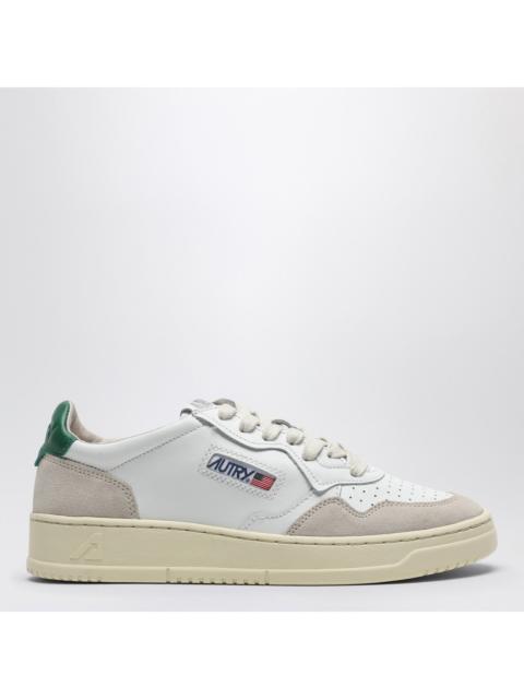 AUTRY Autry Medalist Sneakers In White/Green Leather And Suede Men
