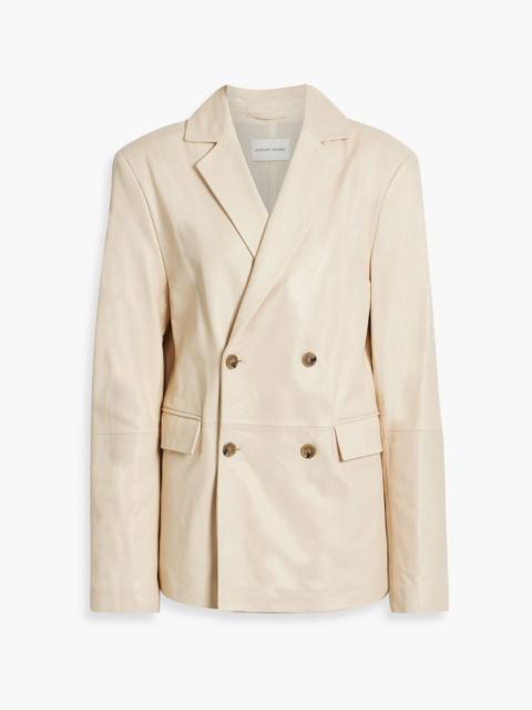 Loulou de Saison Davao double-breasted leather blazer