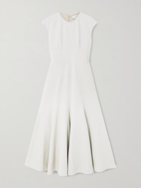 GABRIELA HEARST Crowther Pleated Wool Midi Dress