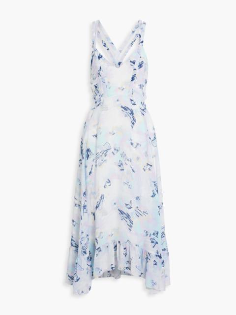 Other Designers Andou printed crepon midi dress