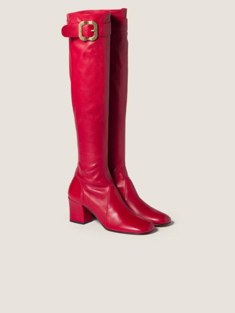 Miu Miu Nappa leather boots with buckle