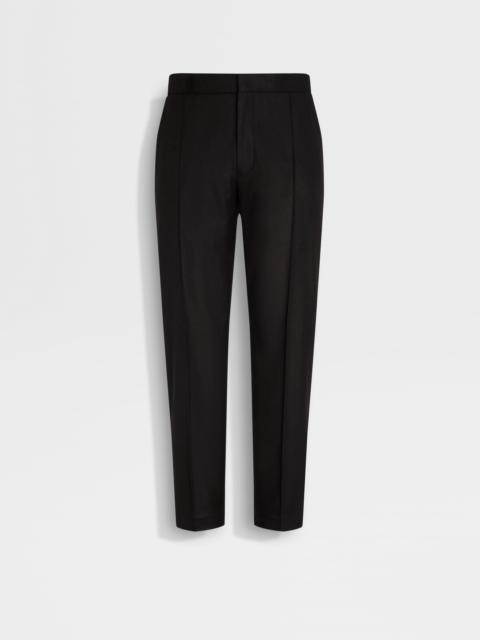 ZEGNA BLACK 15MILMIL15 WOOL SILK AND CASHMERE PANTS