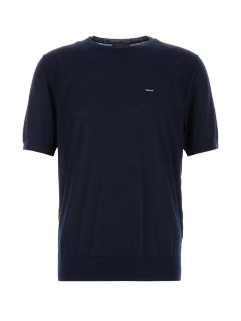 Prada Prada Men Navy Blue Wool Sweater