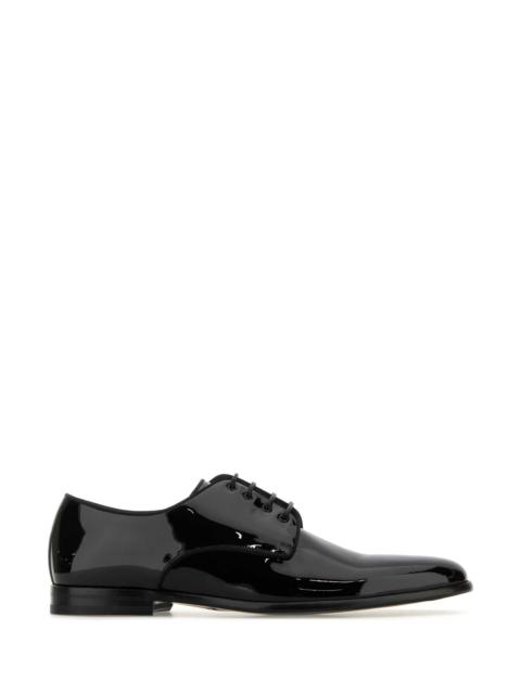 Dolce & Gabbana Dolce & Gabbana Men Black Leather Raffaello Lace-Up Shoes
