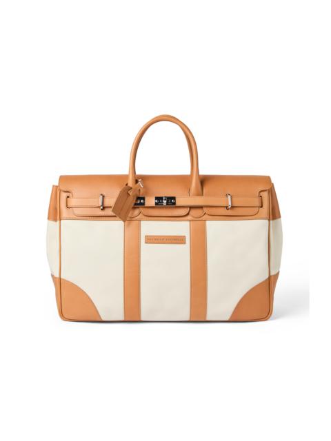 Brunello Cucinelli Brunello Cucinelli Calfskin and cowhide bag in Ivory at Nordstrom