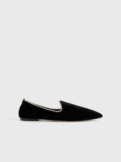 TOTEME Velvet venetian slippers black