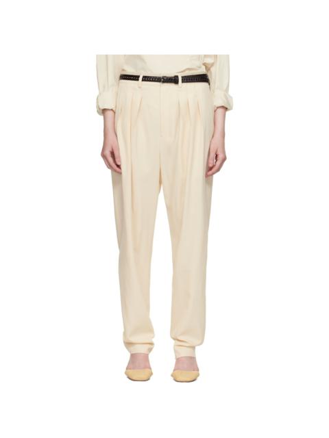 Lemaire Off-White Pleated Tailored Trousers