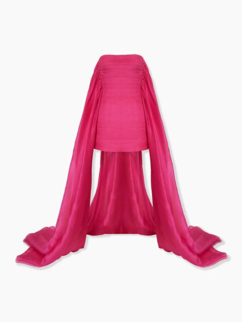 CAROLINA HERRERA Organza Mini Dress with Train