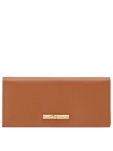 Longchamp Le Roseau Long continental wallet Cashew - Leather