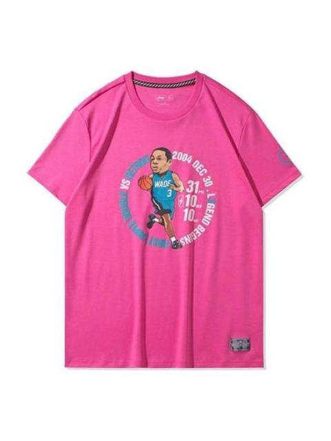 Li-Ning Li-Ning Way Of Wade Cartoon Graphic T-shirt 'Pink' AHSQ475-5