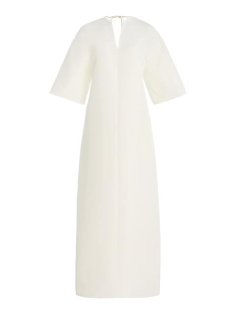 The Row Mia Silk Shantung Maxi Dress white