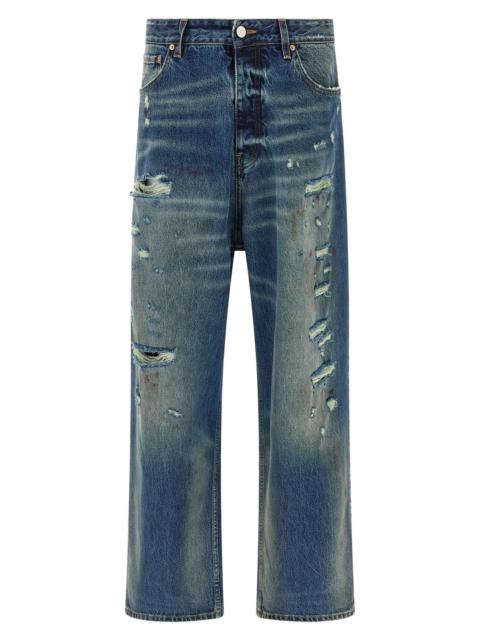 VETEMENTS Vetements Men 'Blue Distressed Baggy' Jeans
